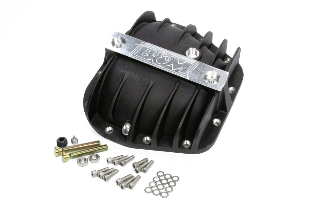 [BMM41298] B And M Automotive - Rear End Cover Cast Alum Ford 9.75 12-Bolt Black