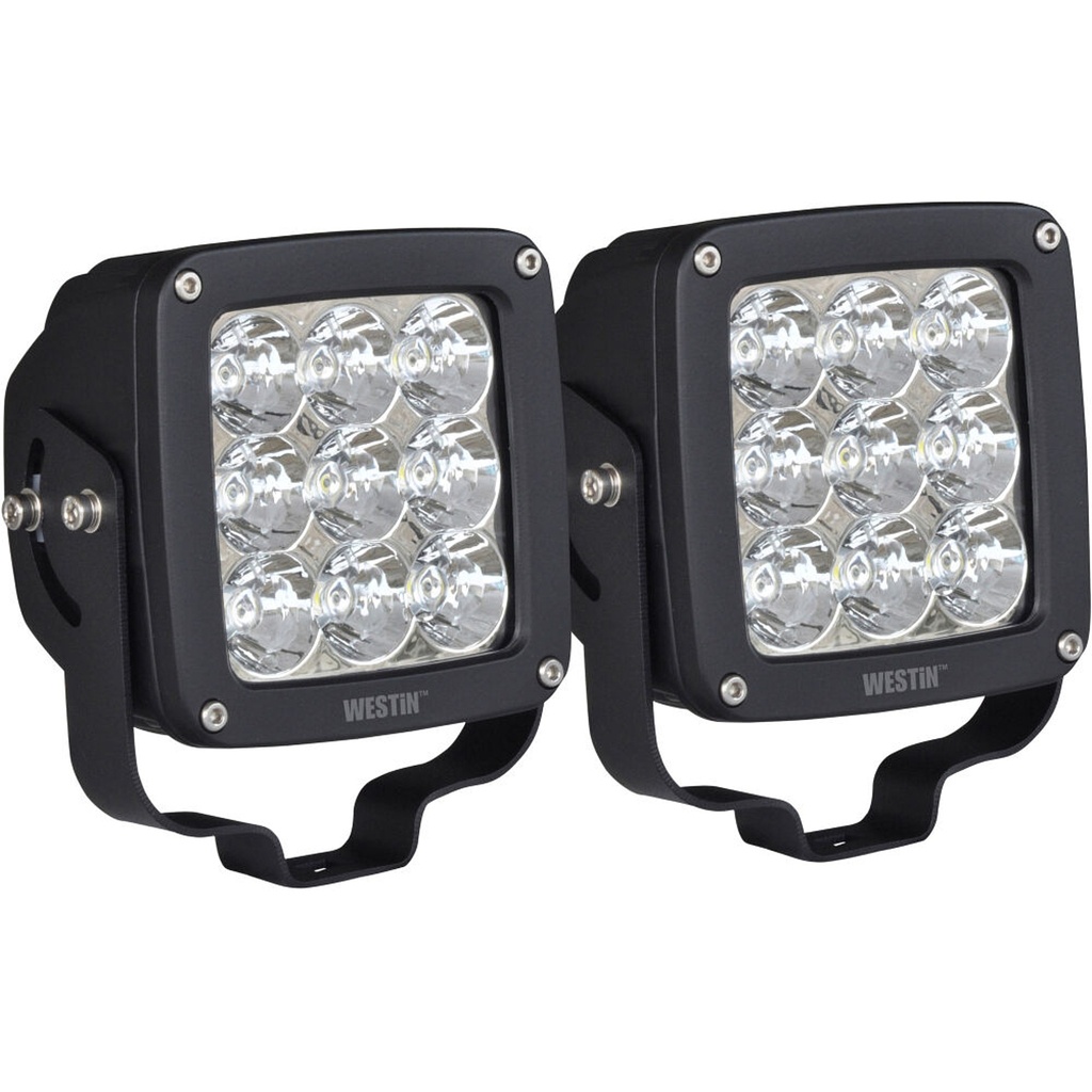 [WES09-12219A-PR] Westin - Axis Led Auxiliary Light Square Spot Pattern Pair