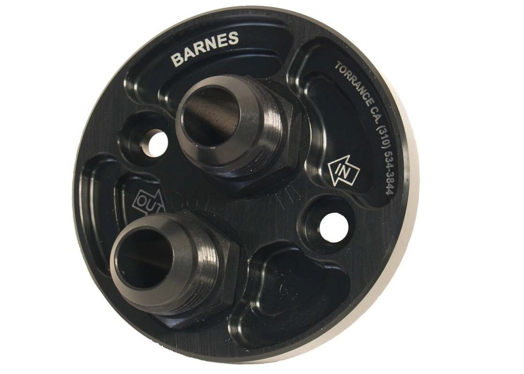 [BAR8932-12] Barnes - Oil Filter Block Off Plate -12 Fitting