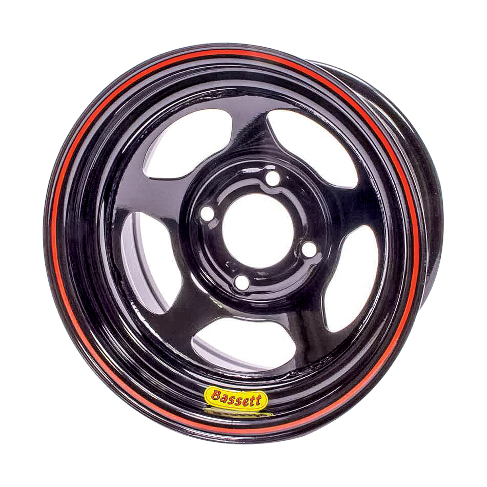 [BAS37SN3] Bassett - 13x7 5x100mm 3in BS Inertia D-Hole Black