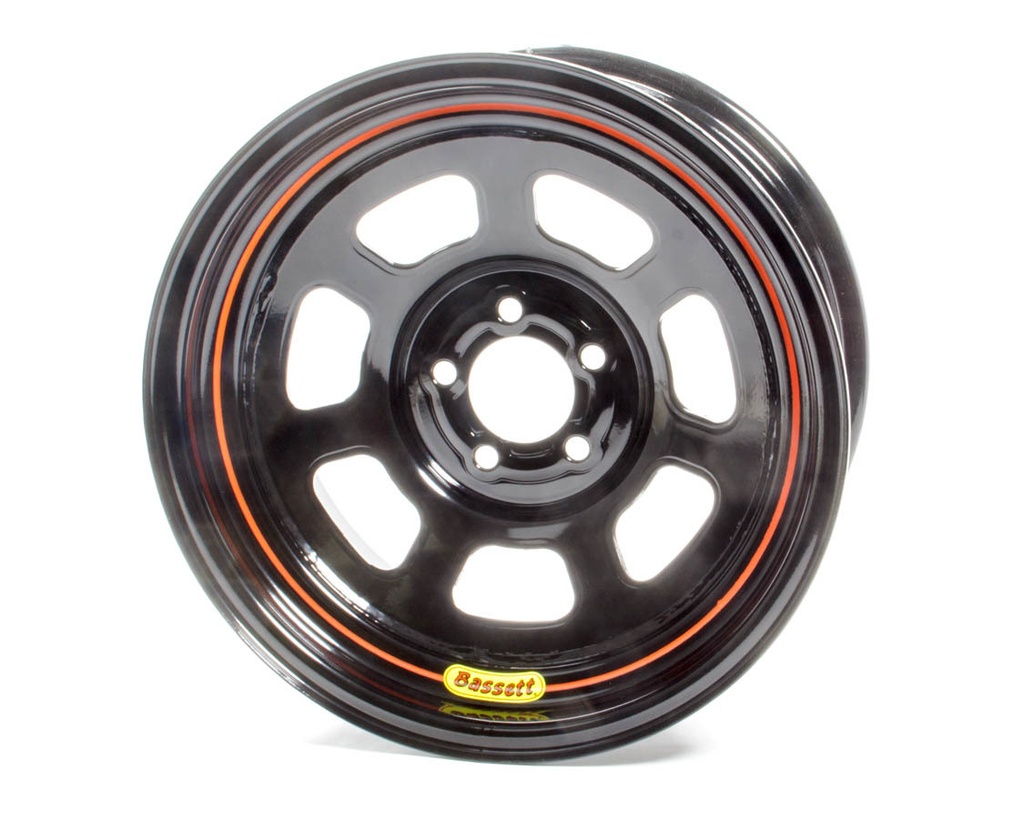 [BAS57SN4] Bassett - Wheel 15x7 5x100mm D-Hole 4in BS Black