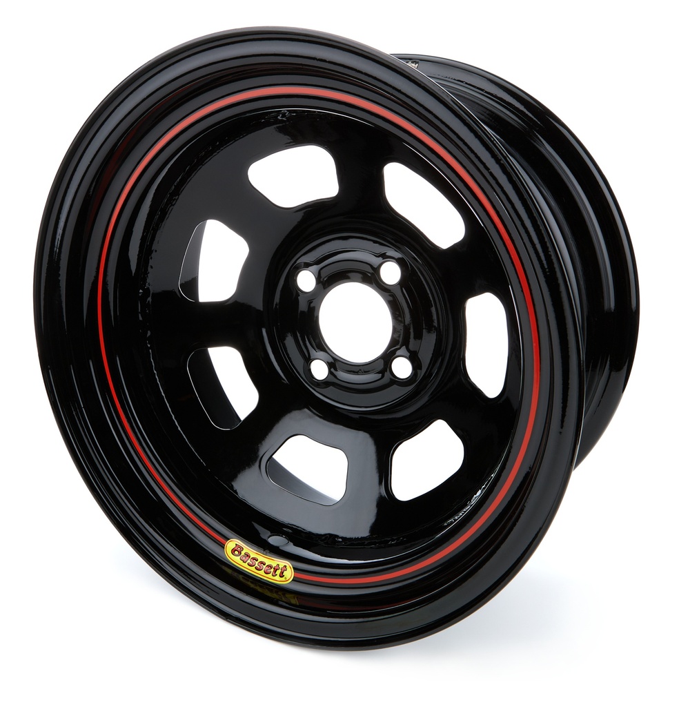 [BAS57SP2] Bassett - Wheel 15x7 4x4.25 2in Bs D-Hole Lite Black