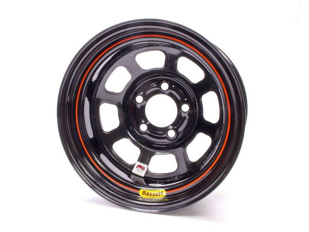 [BAS58D54I] Bassett - 15x8 Imca Wheel D-Hole Black 5x5