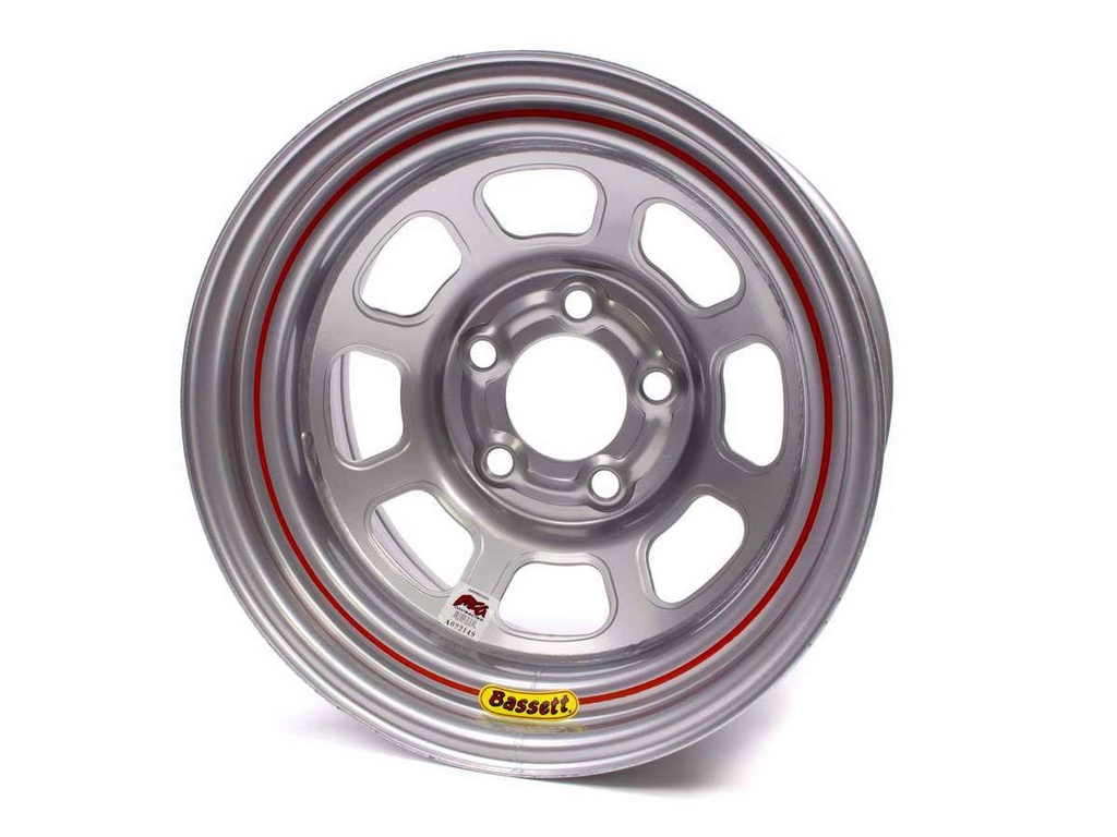 [BAS58D54IS] Bassett - 15X8 Imca Wheel D-Hole Silver 5X5