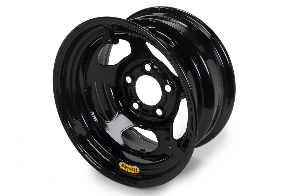 Bassett - Wheel 15x8 Black Inerita 5x5 W/ Mudcover Tabs