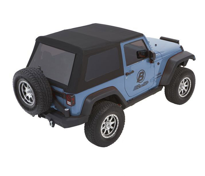 [BES54922-17] Bestop - Trektop NX Glide Black Twill 07- Wrangler 2Dr
