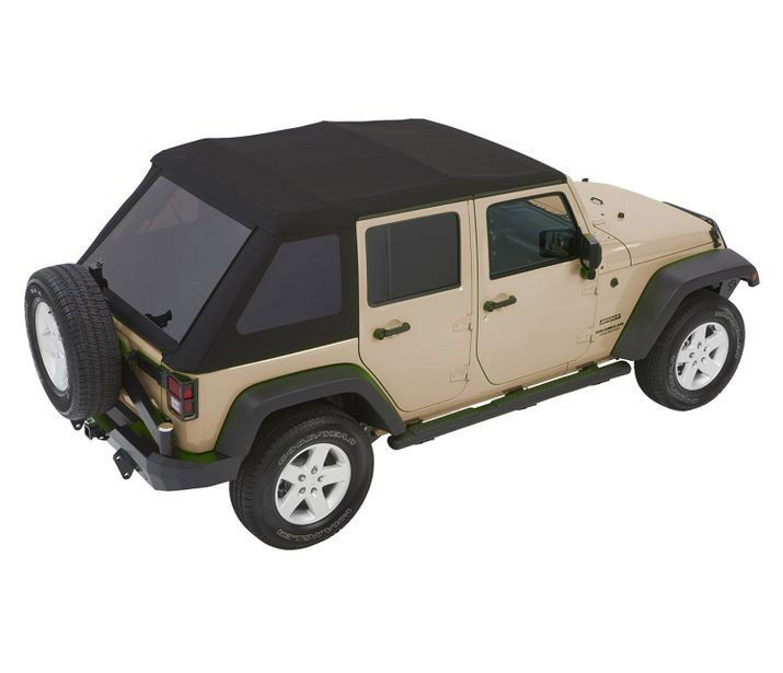 [BES54923-17] Bestop - Trektop NX Glide Black Twill 07- Wrangler 4Dr