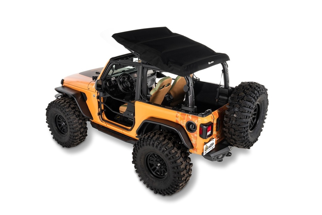 [BES54930-17] Bestop - 18- Jeep Wrangler JL 2Dr Trektop Glide Blk Twill