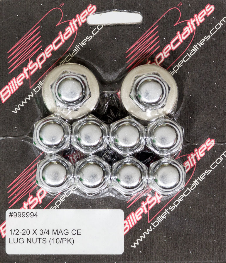 [BSP999994] Billet Specialties - 1/2-20 X 3/4 Mag Lug Nuts (10/Pk)