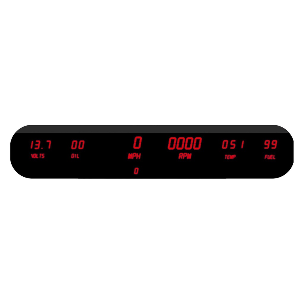 [ITLDP10002R] Intellitronix - Led Digital Six Gauge Panel Kit W/Red Led