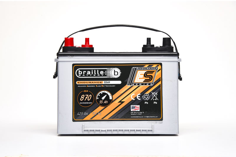 [BRB34M] Braille Auto Battery - 34M Marine Endurance AGM Battery 870 CCA