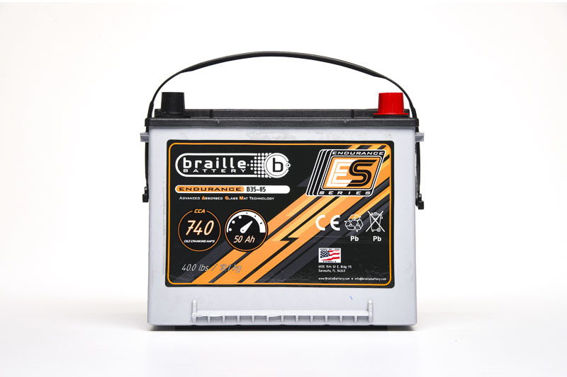 [BRBB35-85] Braille Auto Battery - 35/85 Endurance AGM Battery 740 CCA