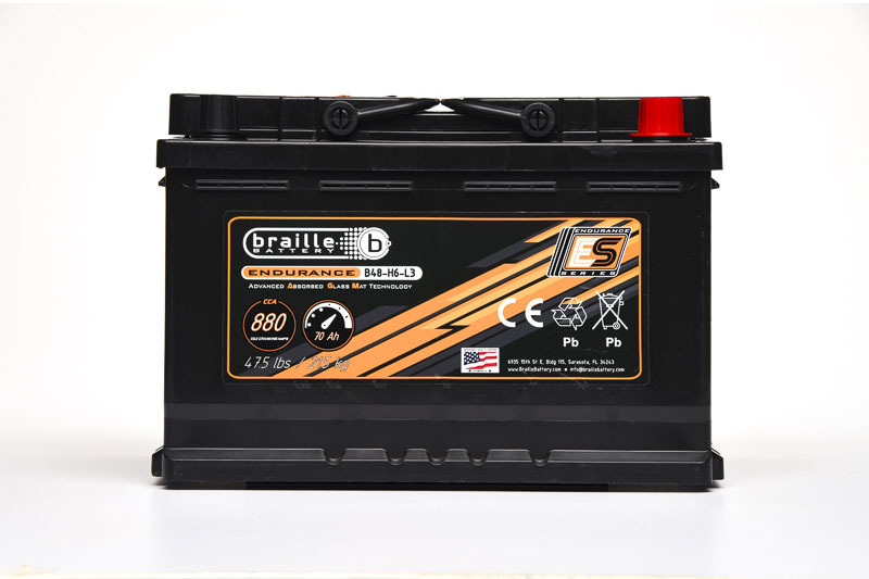 [BRBB48-H6-L3] Braille Auto Battery - 48-H6-L3 Endurance AGM Battery 880CCA