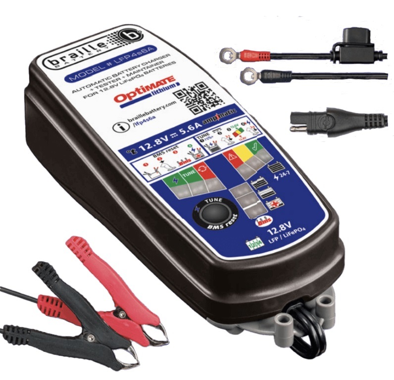 [BRBTM393] Braille Auto Battery - 12-Volt Lithium Battery Charger
