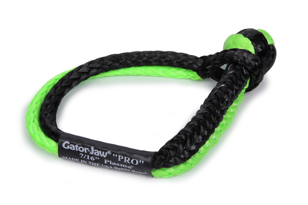 [BUB176745PROGB] Bubba Rope - 7/16in Gator Jaw Soft Shackle Green/Black