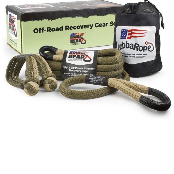 [BUB176855BKG] Bubba Rope - Jeep Recovery Gear Set 3/4in X 20ft Desert Tan