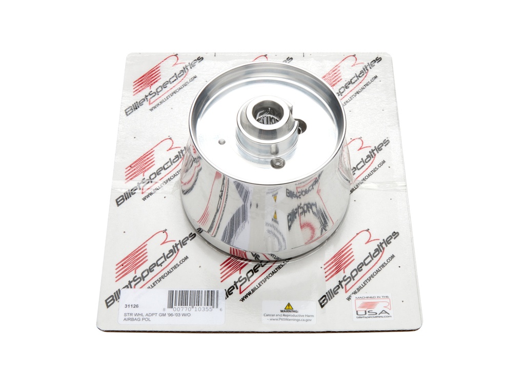 [BSP31126] Billet Specialties - 96-03 Gm Steering Wheel Adapter Polished