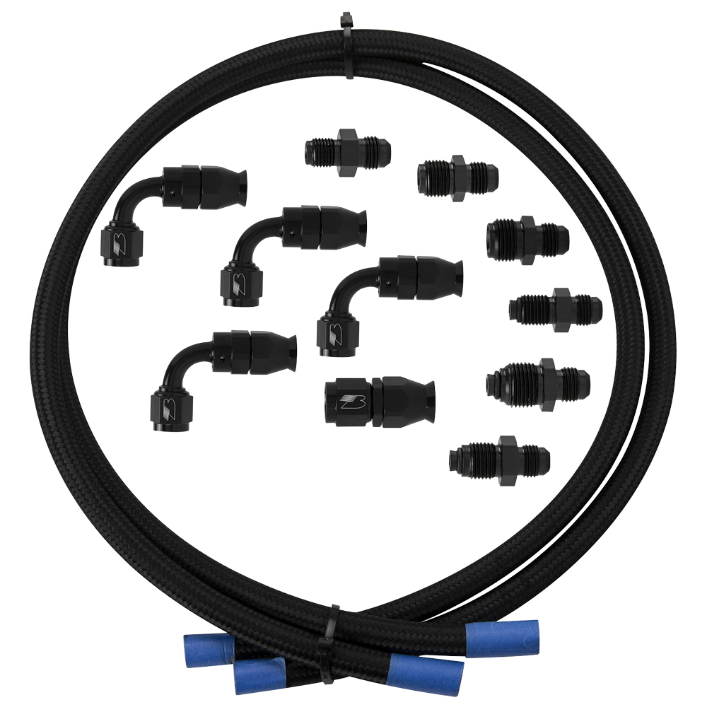 [BSPBLK77905] Billet Specialties - Hose Kit Power Steering W/Pump Mount Reservoir