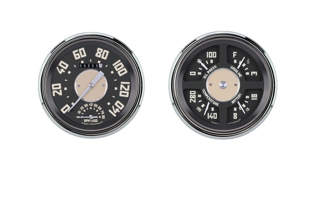[CLACT47OE62] Classic Instruments - 47-53 Chevy Truck Quad Gauge W/Tach