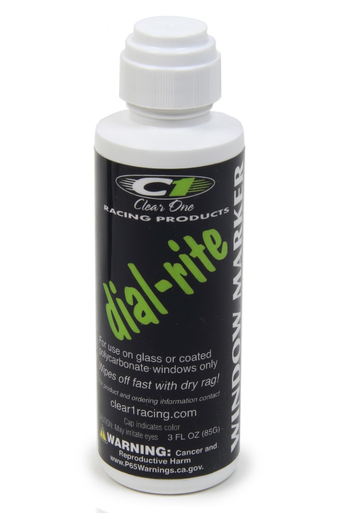 [CLRDRM1] Clear One Racing Products - Dial-In Window Marker White 3Oz Dial-Rite