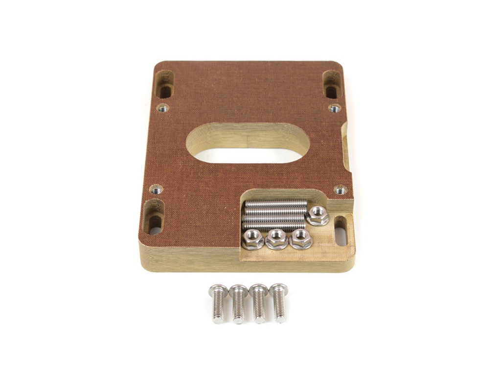 [CAN85-060S] Canton - Carb Adapter 4bbl To 2bb Holley 1in Phenolic