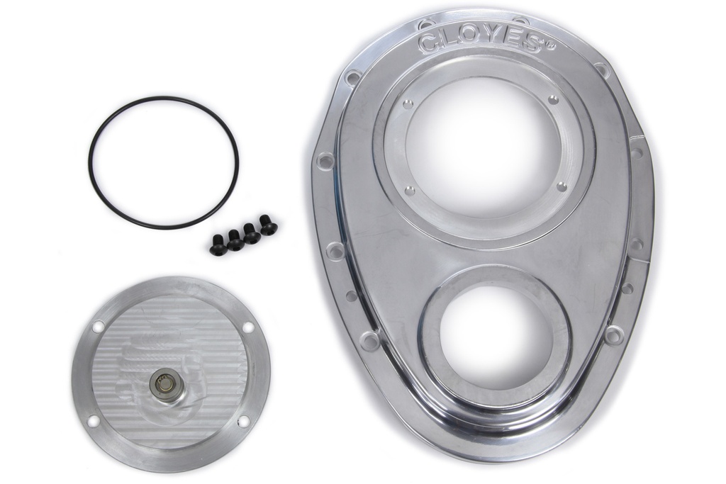[CLO9-229] Cloyes - Aluminum Timing Cover - SBC w/BBC Snout 2pc.
