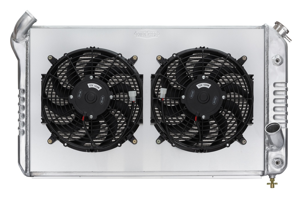 [CCRCHV714AK] Cold Case Radiators - 69-72 Corvette Radiator W/ Dual 12in Fan Kit