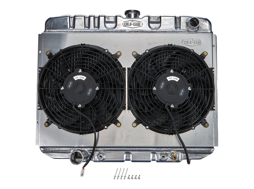 [CCRFOM588AK] Cold Case Radiators - 67-70 Mustang BB 24in Radiator & 16 Fan Kit AT