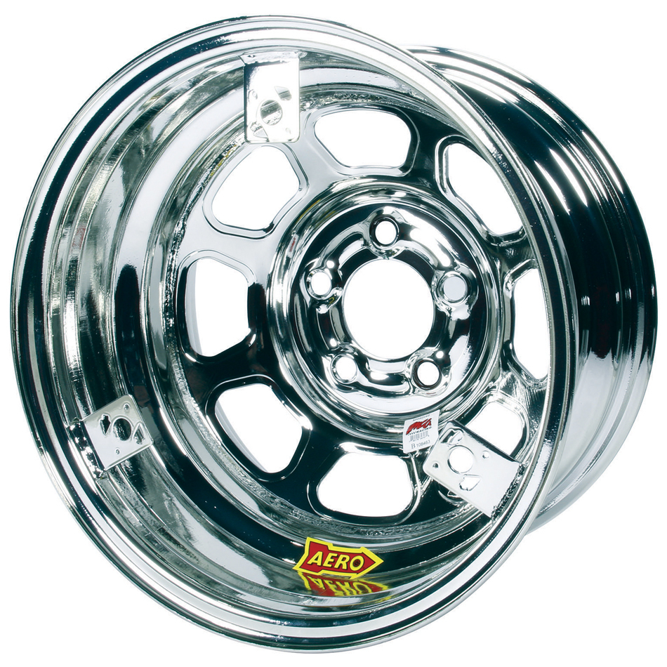 [ARW52-285020T3] Aero Race Wheels - 15X8 2in 5.00 Chrome With 3 Tabs For Mudcover