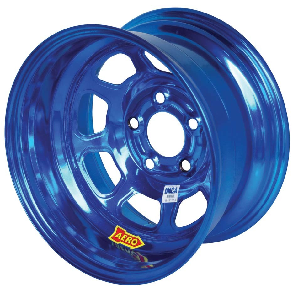 [ARW52-985020BLU] Aero Race Wheels - 15x8 2in 5.00 Blue Chrome