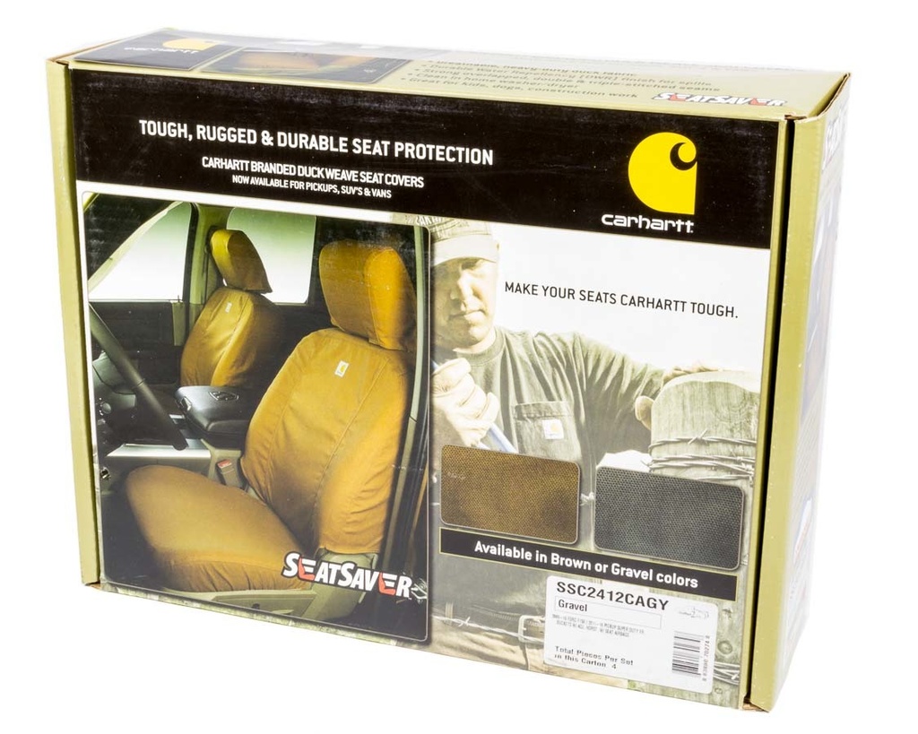 [COVSSC2412CAGY] Covercraft - Carhartt Seat Saver Gray Front 11-16 Ford F250