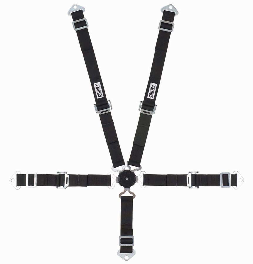 [CRW11174A] Crow Safety Gear - 5-Pt Harness 2in Cam Lock Blk Pull Up