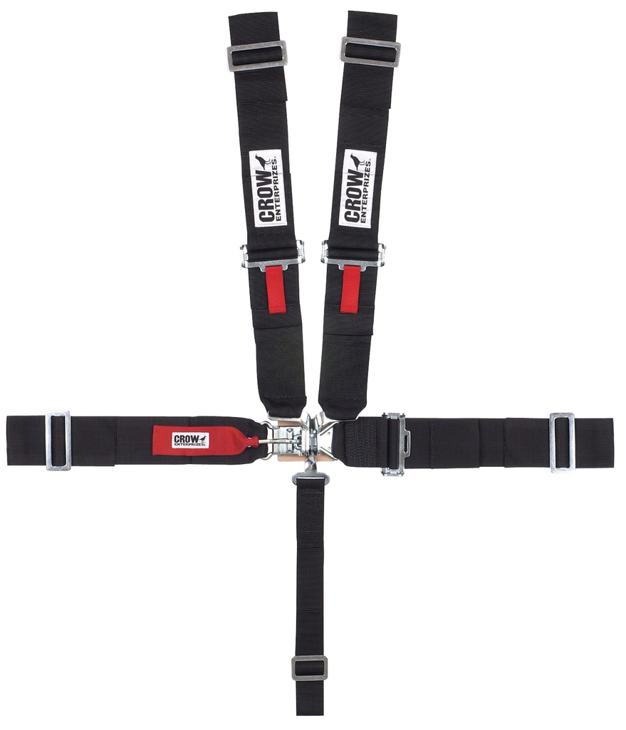 [CRW20054] Crow Safety Gear - 5-Pt Harness Small Latch Black Pull Down LS Only