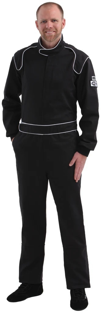 [CRW23014] Crow Safety Gear - Proban Suit Medium Black SFI-3.2A/1 Style Legacy