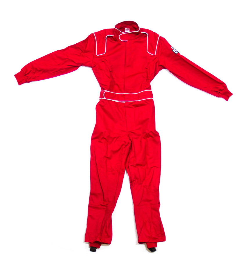 [CRW24062] Crow Safety Gear - Driving Suit Junior Red Proban Small 1-Piece