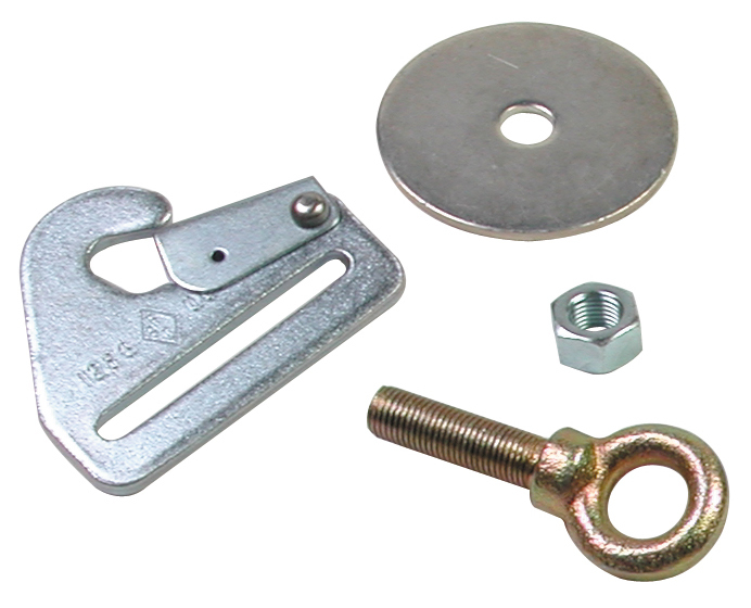 [CRW11546] Crow Safety Gear - Eye Bolt Nut And Washer W/ Floor Mount Snap