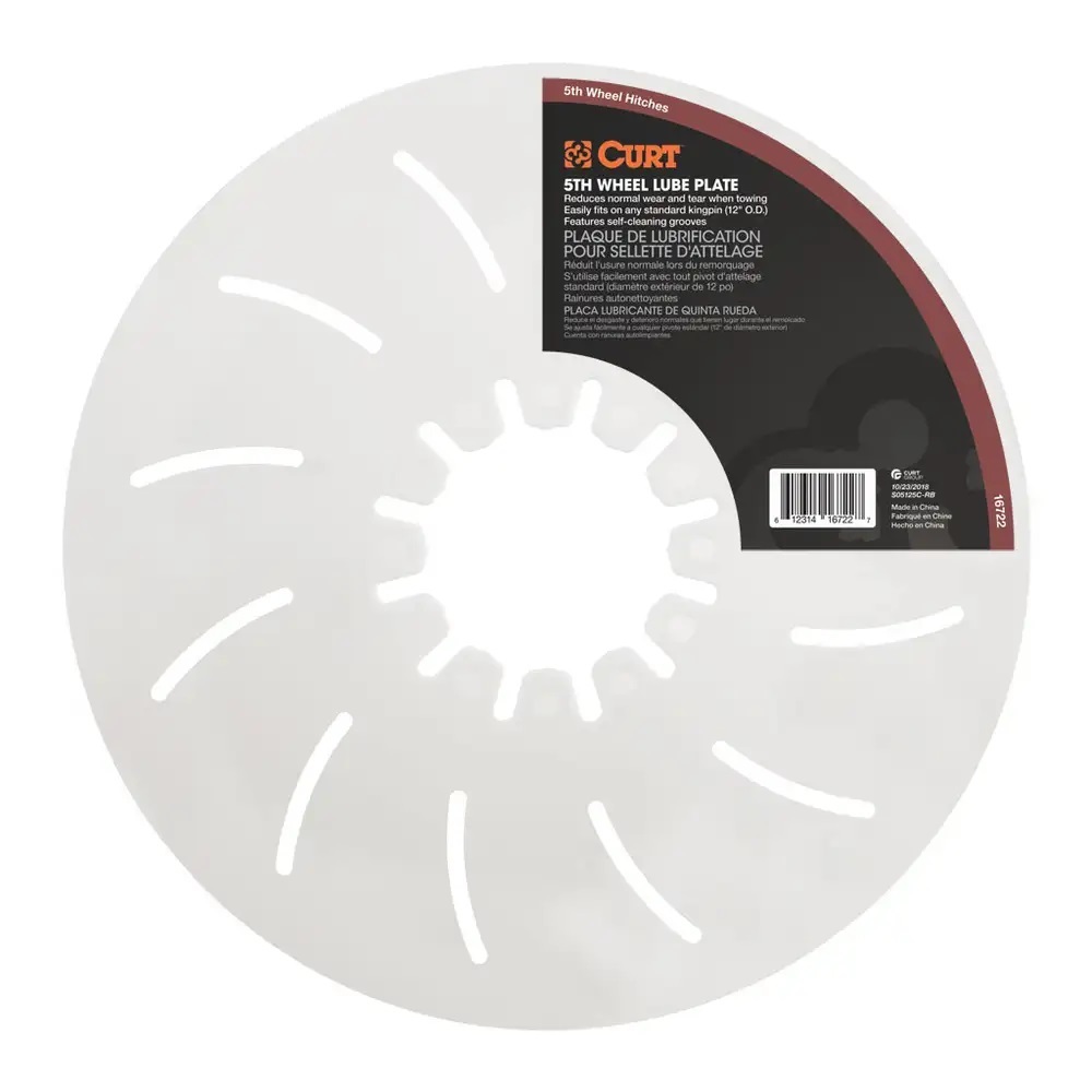 [CUR16722] Curt Manufacturing - 12in 5th Wheel Lube Plate