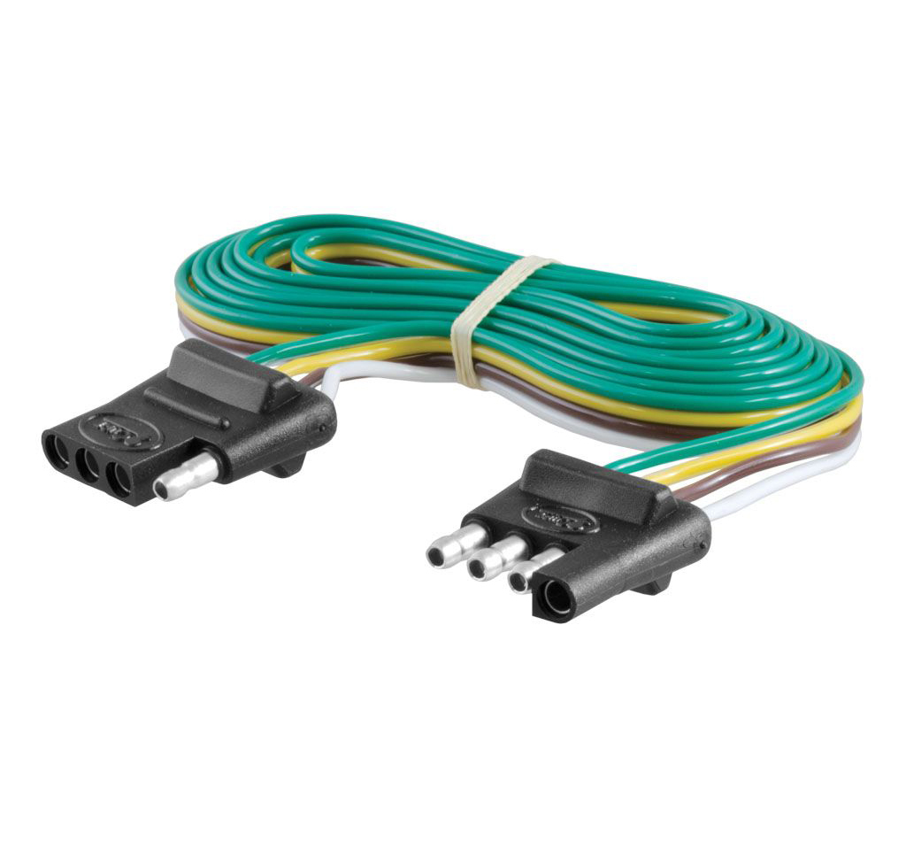 [CUR58051] Curt Manufacturing - 4 Way Flat Connector & Plug 6ft
