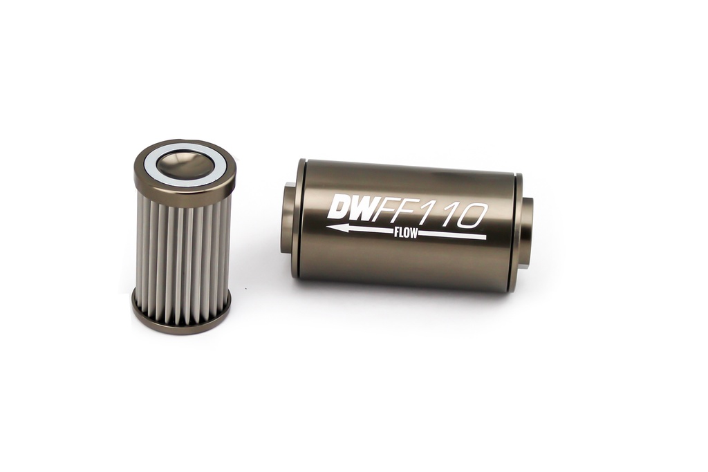 [DWK8-03-110-100K] Deatschwerks - Fuel Filter 8An Female Orb Ports 110Mm Length
