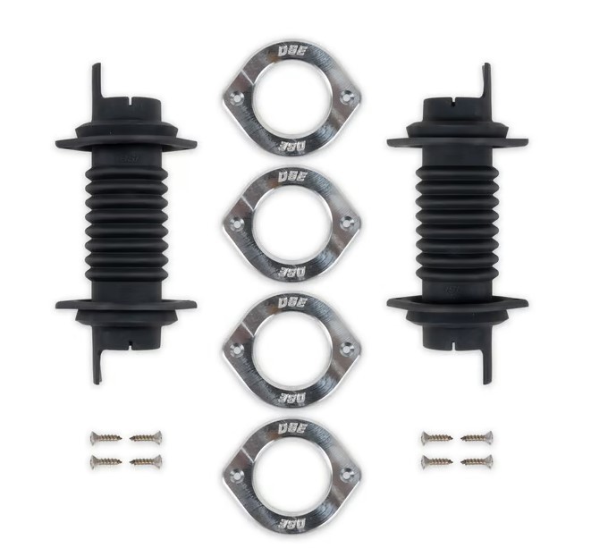 [DSE010421DS] Detroit Speed Engineering - Door Jamb Wiring Boot Kit - Billet Trim