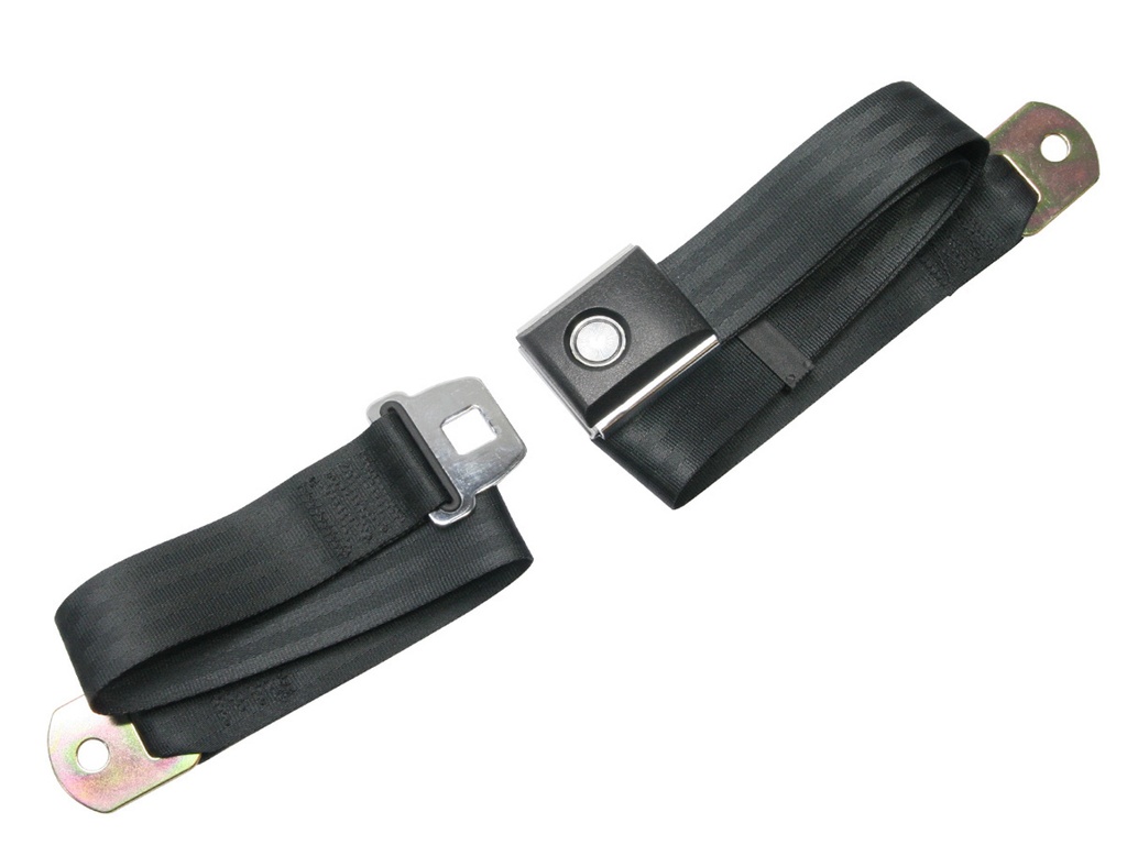 [DRASB-BK-PBSB] Drake Automotive Group - 67-73 Mustang Seat Belts 2 Point Push Button