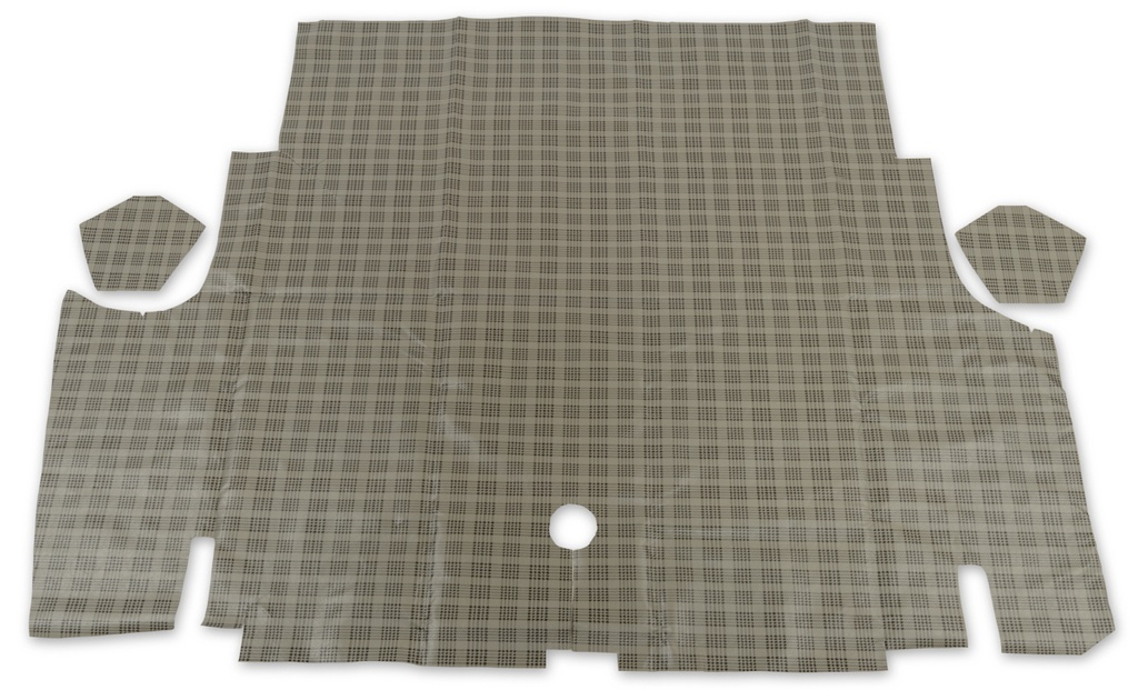 [DRATM-FM-CPCV-65P] Drake Automotive Group - 65-66 Mustang Trunk Mat Plaid