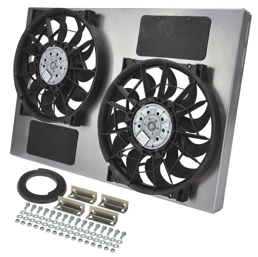[DER16842] Derale - Dual RAD Fan W/Alum Shroud Assembly