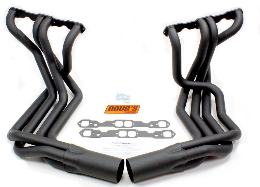 [DGHD380-B] Dougs Headers - SBC Side Mount Headers - Black - 63-82 Vette