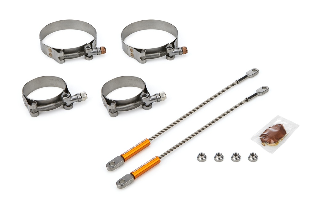[DRR0010-2125-3500] Drag Race Solutions - 10in Premium Tether Set 2.125 Pri/3.500 Clamp