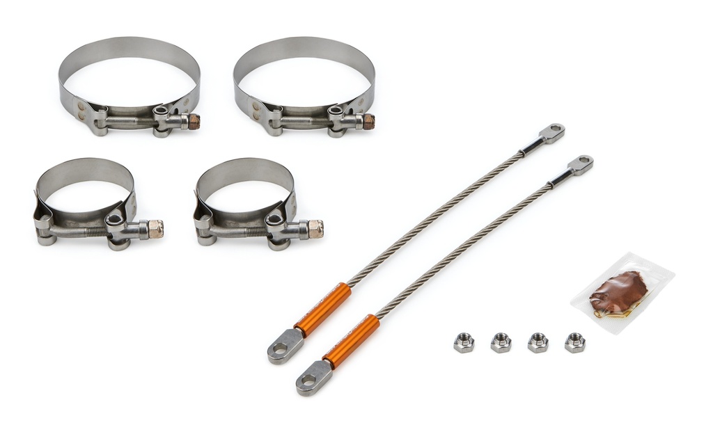 [DRR0010-2250-4000] Drag Race Solutions - 10In Premium Tether Set 2.250 Pri/4.000 Clamp