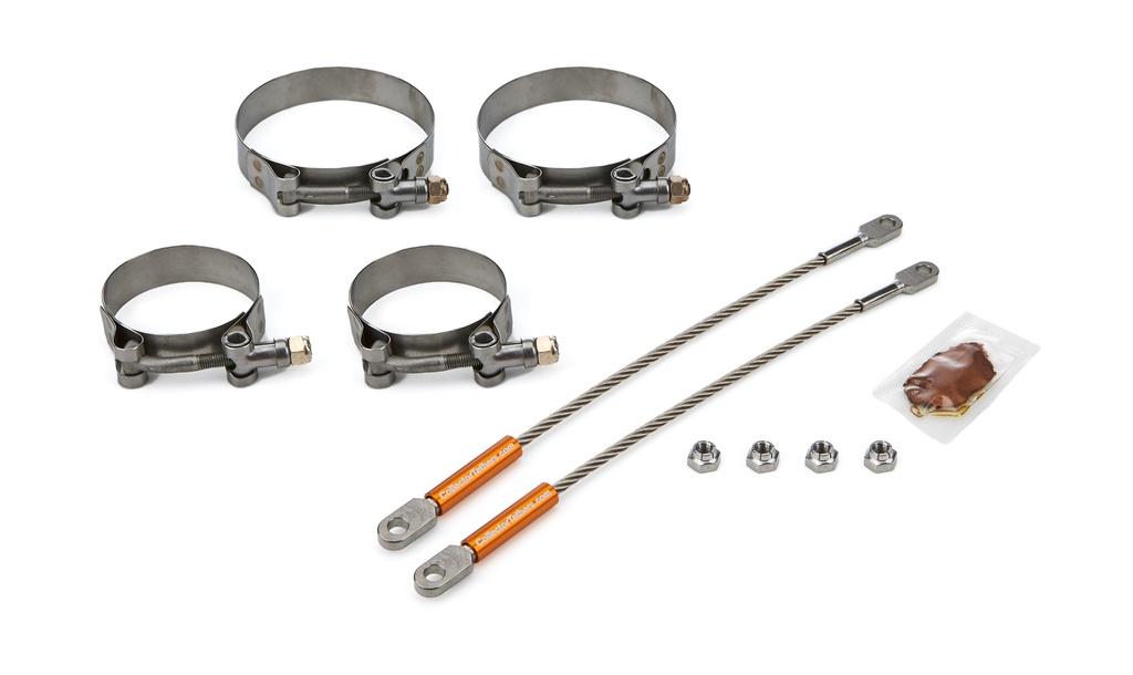 [DRR0010-2375-3500] Drag Race Solutions - 10in Premium Tether Set 2.375 Pri/3.500 Clamp