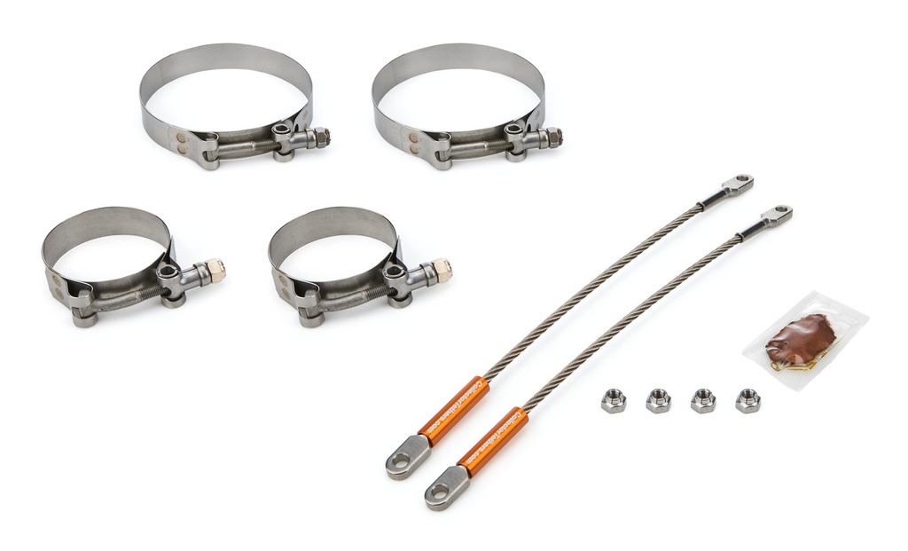 [DRR0010-2375-4000] Drag Race Solutions - 10in Premium Tether Set 2.375 Pri/4.000 Clamp