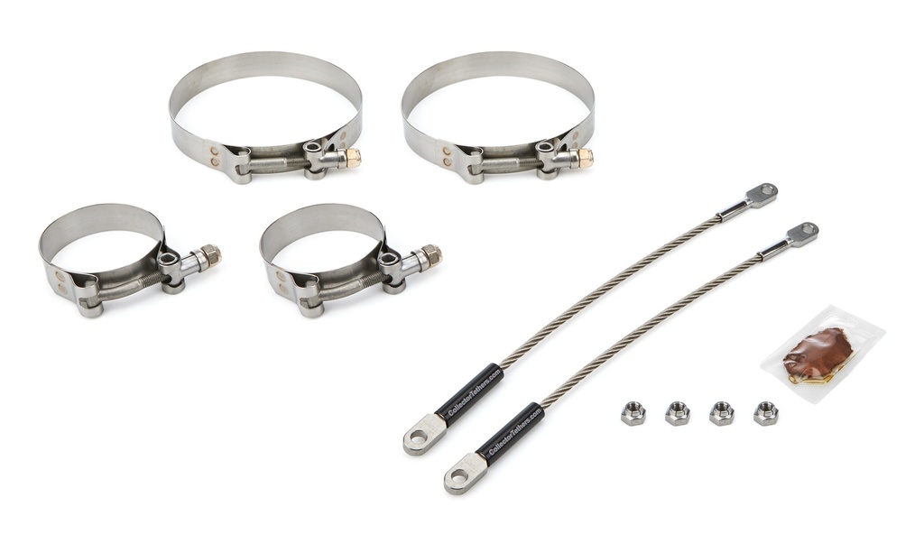 [DRR0010-2375-4500] Drag Race Solutions - 10in Premium Tether Set 2.375 Pri/4.500 Clamp
