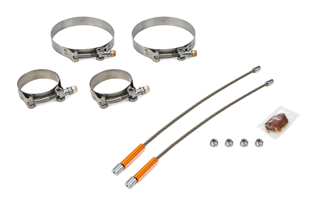 [DRR2010-2375-4500] Drag Race Solutions - 10in Lite Tether Set 2.375 Pri/4.500 Clamp